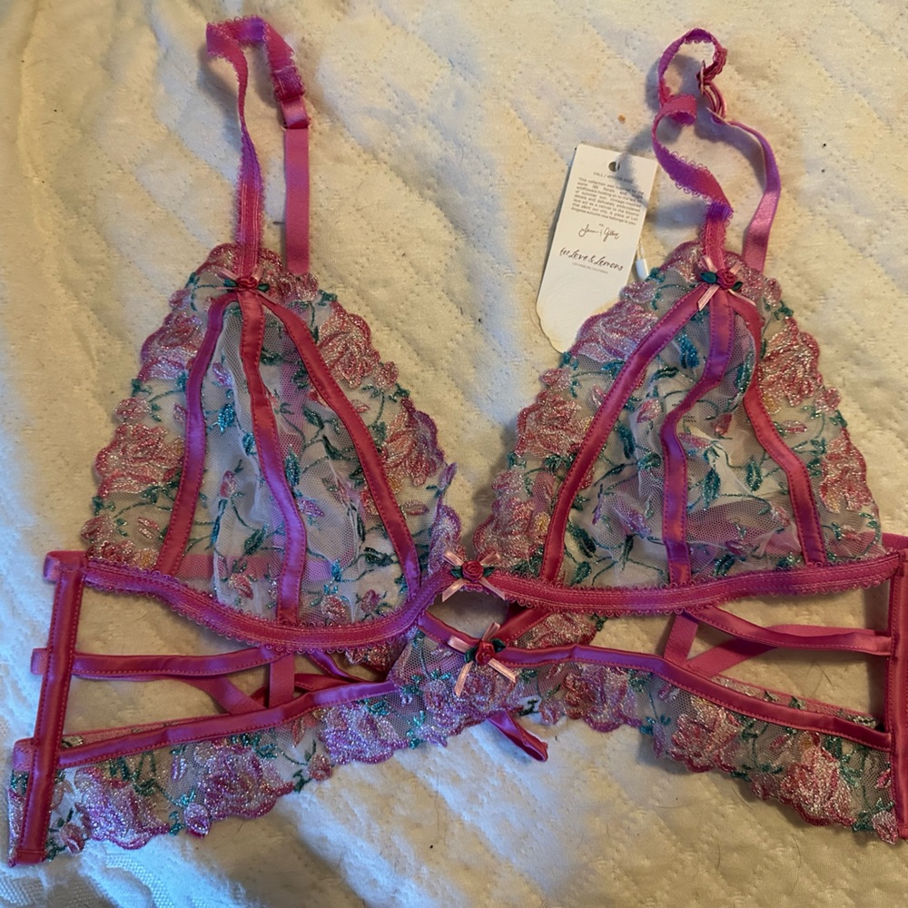 Victoria’s Secret For Love & Lemons XL lace bra